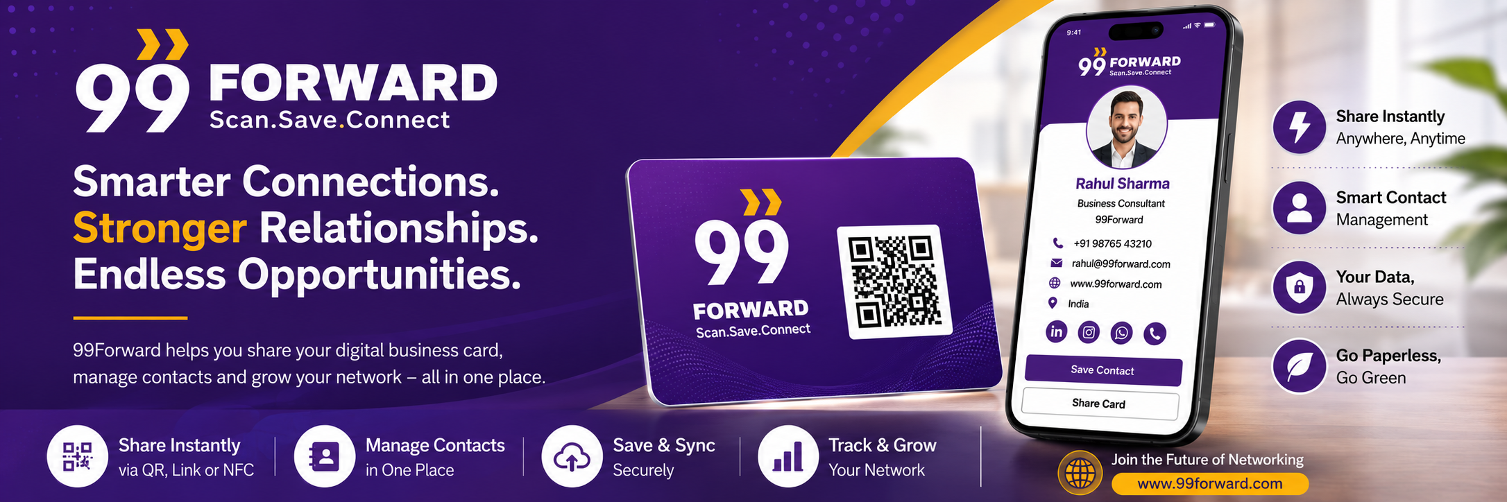 How AI Business Cards Are Transforming Professional Networking in 2026 | 99Forward