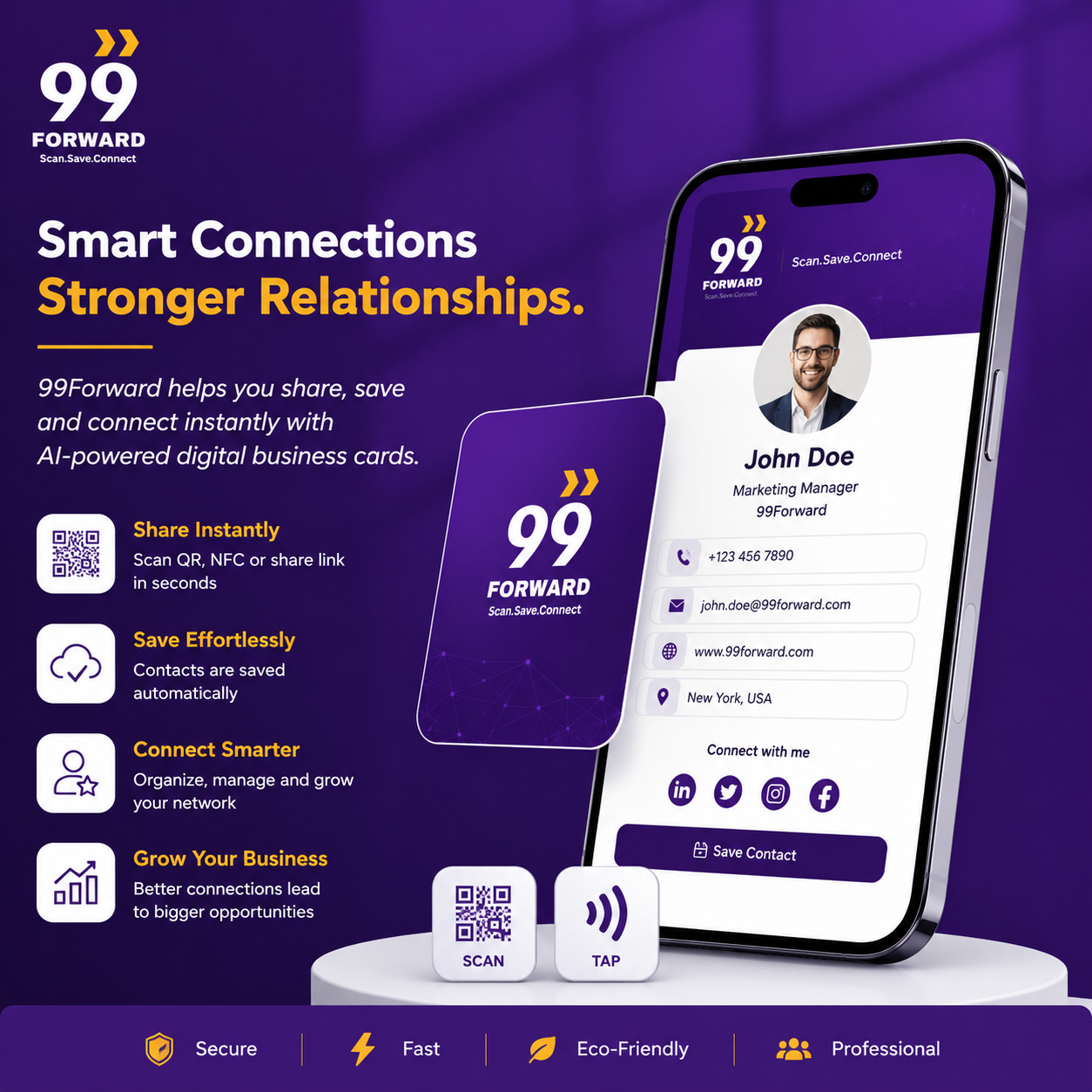 How AI Business Cards Are Transforming Professional Networking in 2026 | 99Forward